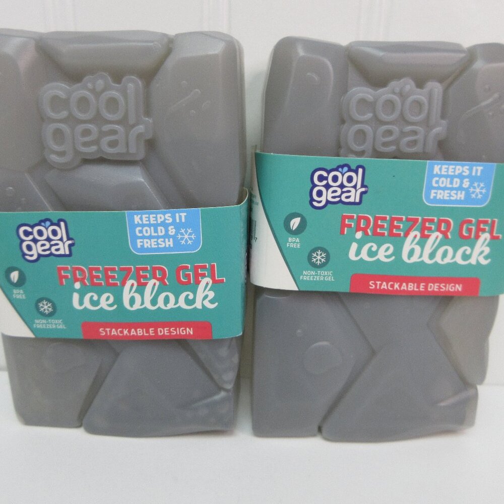 Cool Gear Reusable Mini Impact Freezer Ice Blocks Lot of 2 Gray